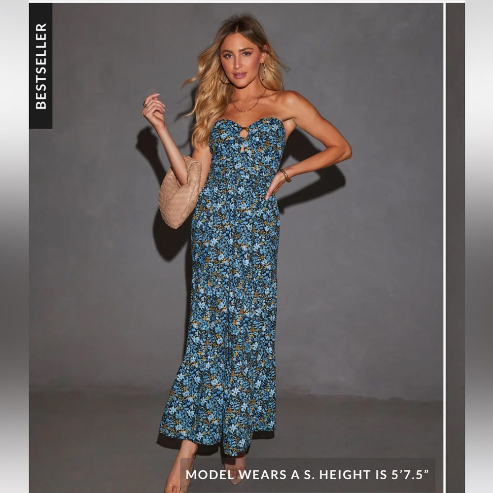 Hidden Paradise Floral Tiered Maxi Dress